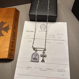 Классическое колье с брошью Chrome Hearts, уникальный дизайн с ра