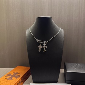 Классическое колье с брошью Chrome Hearts, уникальный дизайн с ра