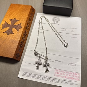 Классическое колье с брошью Chrome Hearts, уникальный дизайн с ра