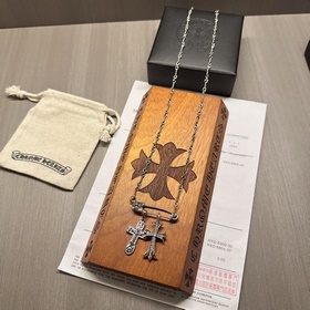 Классическое колье с брошью Chrome Hearts, уникальный дизайн с ра