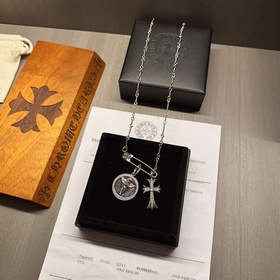 Ожерелье с ретро-брошью Chrome Hearts, последний тренд. Различные