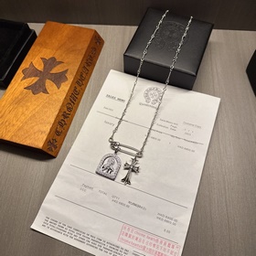 Классическое колье с брошью Chrome Hearts, уникальный дизайн с ра
