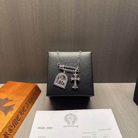 Классическое колье с брошью Chrome Hearts, уникальный дизайн с ра