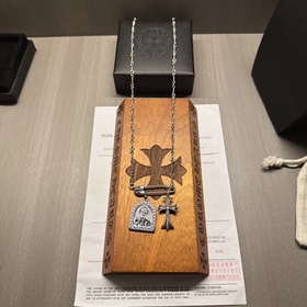 Классическое колье с брошью Chrome Hearts, уникальный дизайн с ра