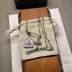 Классическое колье с брошью Chrome Hearts, уникальный дизайн с ра
