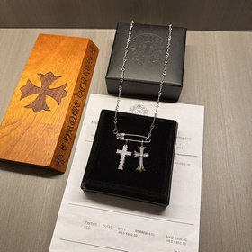Классическое колье с брошью Chrome Hearts, уникальный дизайн с ра