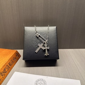 Классическое колье с брошью Chrome Hearts, уникальный дизайн с ра