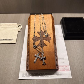 Классическое колье с брошью Chrome Hearts, уникальный дизайн с ра