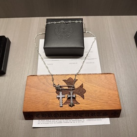 Классическое колье с брошью Chrome Hearts, уникальный дизайн с ра