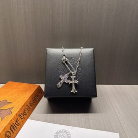 Классическое колье с брошью Chrome Hearts, уникальный дизайн с ра