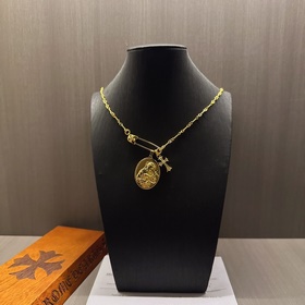 Ожерелье с золотой брошью Chrome Hearts, уникальный дизайн с разл