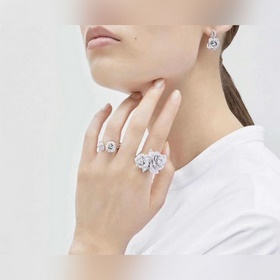 Материал： V-Gold. Код： 678. Кольцо Dior с двумя розами. Коллекция