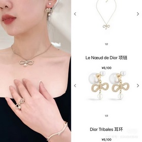 Новое колье Dior с бантиком виде феи, 25-летие Украшения с жемчуг