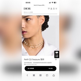 Цена ожерелья： 0 Цена браслета： 2400 Цена сережек： 2100 Dior, к