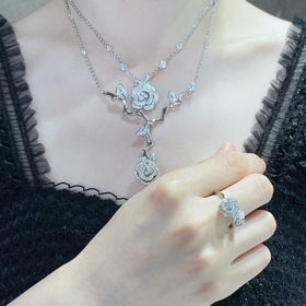 Материал： V-Gold 2110470. Розовое колье Dior из коллекции высоког