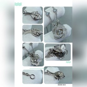 Материал： V-образное золото. Ожерелье с одной розой от Dior, колл
