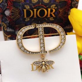 Новая брошь DIOR, изготовленная из латуни, соответствующая станда