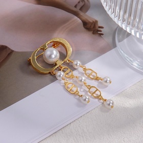 Dior · Dior Новая буква-брошь в металлическом стиле с обратной ст