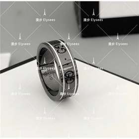 Gucci заказать кольца Gucci Lcon для мужчин и женщин из белой кер