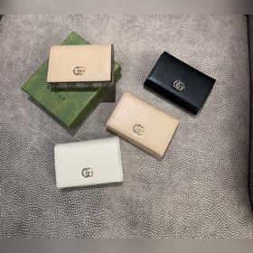 Новейший кожаный кошелек Gucci из натуральной телячьей кожи с дву