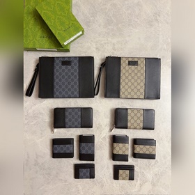 Новейший кожаный кошелек Gucci GG Supreme из высококачественного 