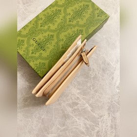 Новейший кожаный кошелек Gucci из натуральной телячьей кожи с дву