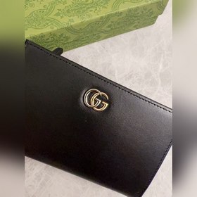 Новейший кожаный кошелек Gucci из натуральной телячьей кожи с дву