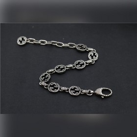 Брендовое украшение Gucci Браслет с двойной буквой G и рельефным