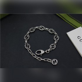 Брендовое украшение Gucci Браслет с двойной буквой G и рельефным