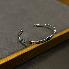 Gucci Узкий браслет с двойной цепочкой Gucci в стиле ретро Двой