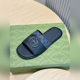 Gucci, мужские шлепанцы Lido с перекрещивающимися ремешками двойн