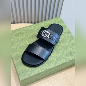 Мужские сандалии Gucci с перекрещивающимися ремешками двойным лог