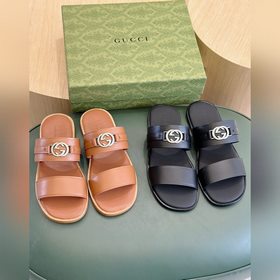 Мужские сандалии Gucci с перекрещивающимися ремешками двойным лог