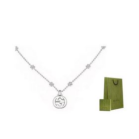 Gucci Interlocking Snowflake Double G Necklace Размер： 45 см