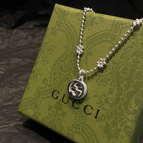 Gucci Interlocking Snowflake Double G Necklace Размер： 45 см