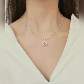 Gucci Interlocking Snowflake Double G Necklace Размер： 45 см