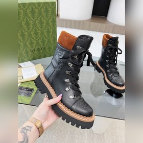 Осенне-зимние ботинки GUCCI 8 дюймов, оригинальная форма, двойная