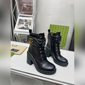 Осенне-зимние ботинки GUCCI с двойной буквой G, оригинальная форм
