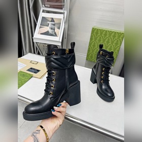 Осенне-зимние ботинки GUCCI с двойной буквой G, оригинальная форм