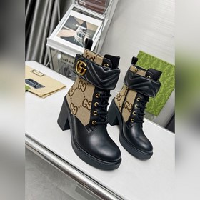 Женская обувь Женская одежда Осенне-зимние ботильоны GUCCI с дво