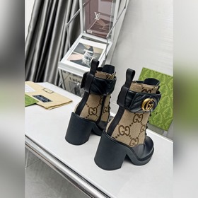 Женская обувь Женская одежда Осенне-зимние ботильоны GUCCI с дво