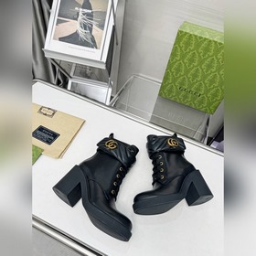 Женская обувь Женская одежда Осенне-зимние ботильоны GUCCI с дво