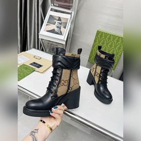 Осенне-зимние ботинки GUCCI с двойным G на щиколотке, оригинальна