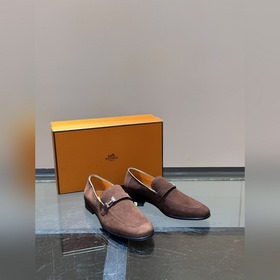 HERMES/ Элегантные мужские кожаные туфлиз высококачественной кожи