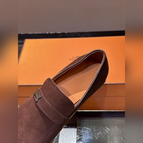 HERMES/ Элегантные мужские кожаные туфлиз высококачественной кожи