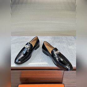 Hermes мужские туфли, верх из импортной кожи с отверстиями/коровь