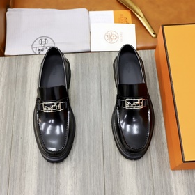 Кожаные туфли Hermes, оригинальная форма, резиновая подошва, легк