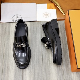 Кожаные туфли Hermes, оригинальная форма, резиновая подошва, легк