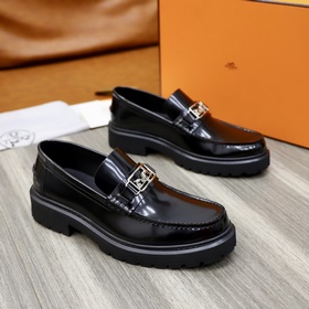 Кожаные туфли Hermes, оригинальная форма, резиновая подошва, легк