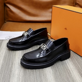 Кожаные туфли Hermes, оригинальная форма, резиновая подошва, легк